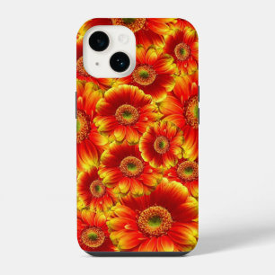 Bright Orange Flowers iPhone 14 Case