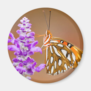 Bright Orange Gulf Fritillary Butterfly Magnet