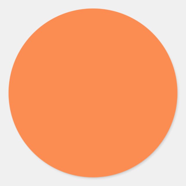 Bright Orange Halloween Classic Round Sticker (Front)
