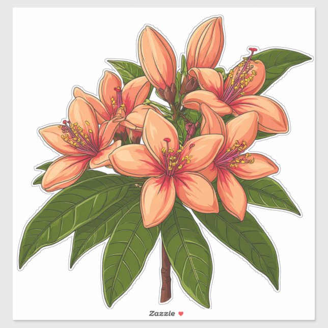 Bright Orange Hibiscus Bouquet (Sheet)