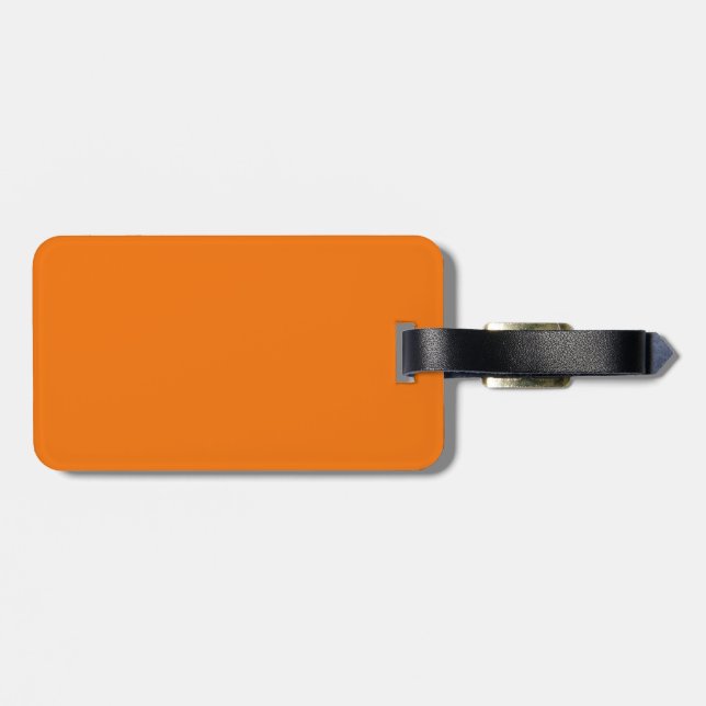 Bright Orange Luggage Tag (Back Horizontal)