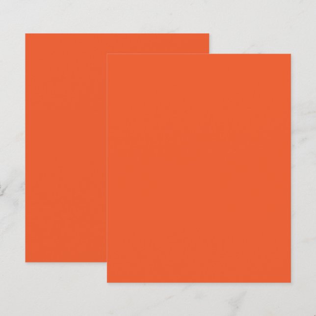 Bright Orange Minimalist Solid Background (Front/Back)