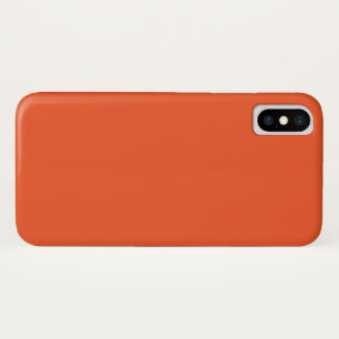Bright Orange Minimalist Solid Background iPhone X Case