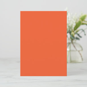 Bright Orange Minimalist Solid Background Invitation