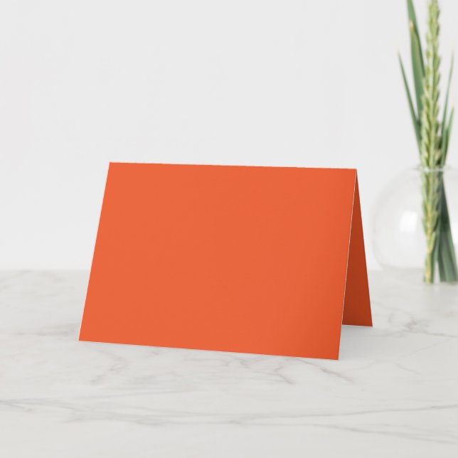 Bright Orange Minimalist Solid Background Invitation (Front)
