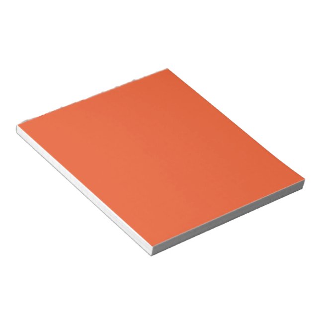 Bright Orange Minimalist Solid Background Notepad (Angled)