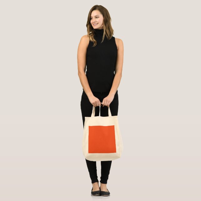 Bright Orange Minimalist Solid Background Tote Bag (Front (Model))