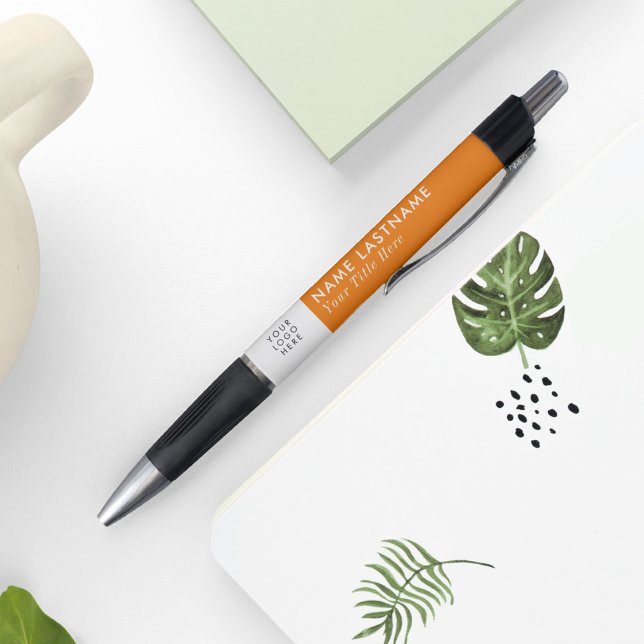 Bright Orange Modern Simple Custom Logo Business (Creator Uploaded)