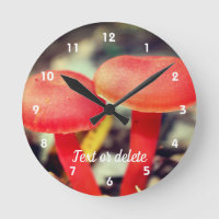 Bright Orange Mushroom Pair Personalised