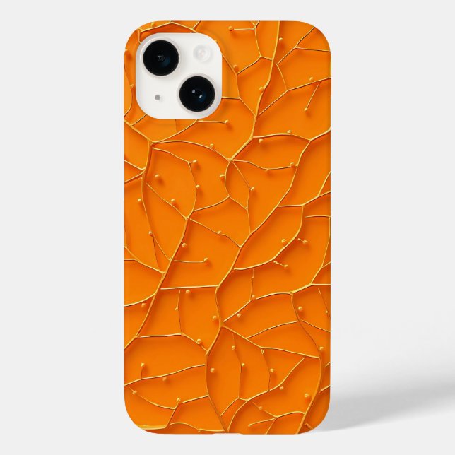 Bright Orange Pattern Bold iPhone Case (Back)