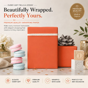 Bright Orange Personalised Wrapping Paper