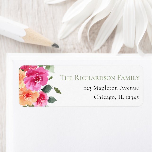 Bright orange pink peonies floral spring summer (Insitu)