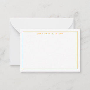 Bright Orange Professional Simple Thin Border Card