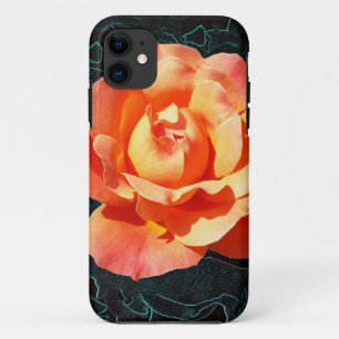 Bright orange rose iPhone 11 case