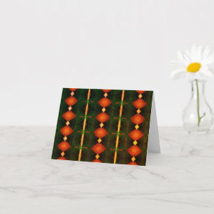 Bright Oranges Abstract Art Blank Note Card