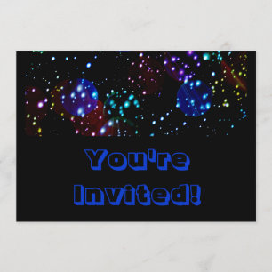 Bright Outer Space Theme Invitation