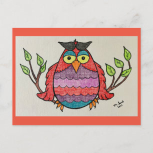 Bright Owl Postcrossing Postcard