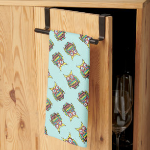 Bright Owls Tea Towel