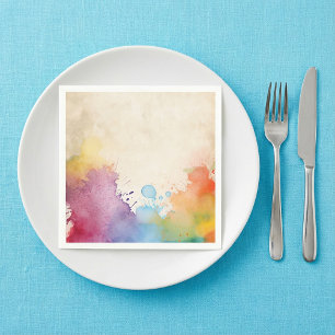 Bright paint splashes napkin