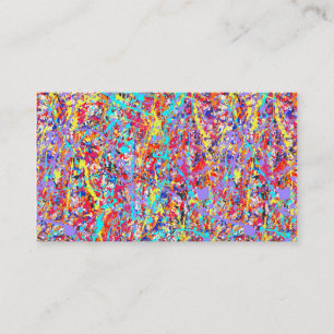 Bright Paint Splatter Abstract Business Card