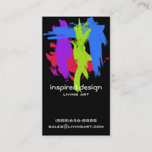 Bright Paint Strokes Acrylic Business Card