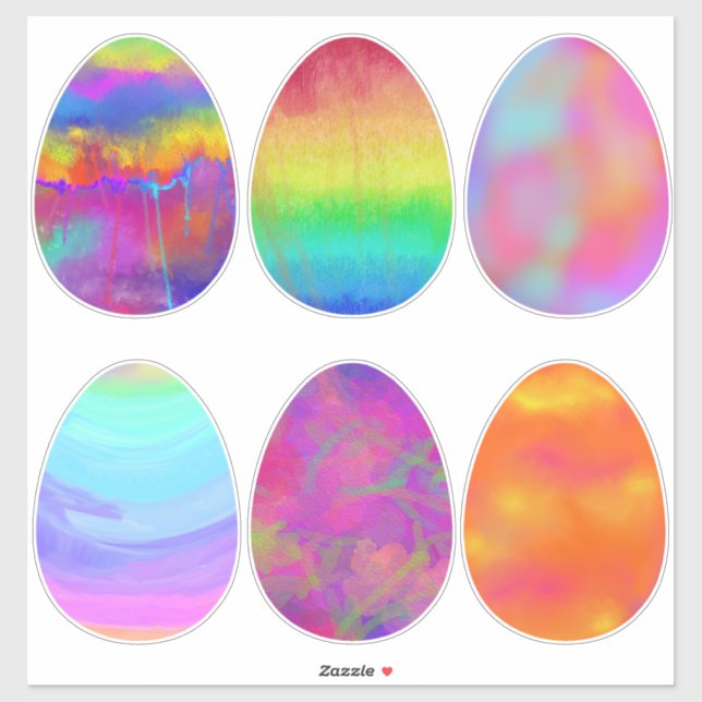 Bright Painted Easter Eggs (Sheet)