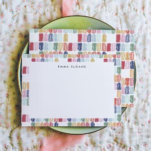 Bright Painted Jewel Personalised Note Cards