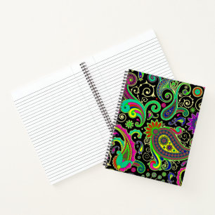Bright paisley notebook