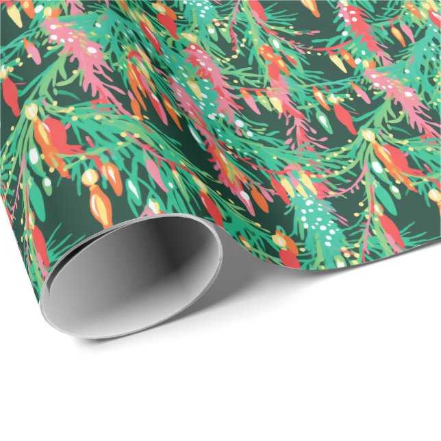 Bright Palm Beach Christmas Hot Chilli Peppers Wrapping Paper (Roll Corner)