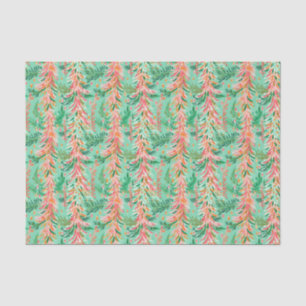 Bright Palm Beach Christmas Trees Watercolor Tissue Paper