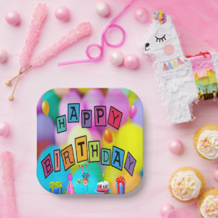 Bright Party Plates for Kids' Birthdays
