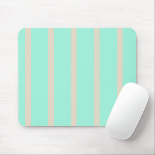 Bright pastel blue and grey striped lines mouse mat