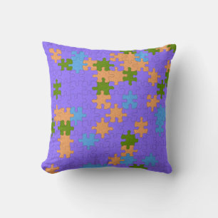 Bright Pastel Puzzle Cushion