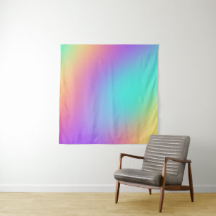 Bright Pastel Rainbow Gradient Tapestry