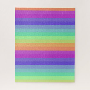 Bright Pastel Rainbow Stripe Puzzle