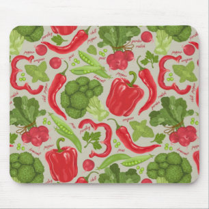 Bright pattern from fresh vegetables mouse mat