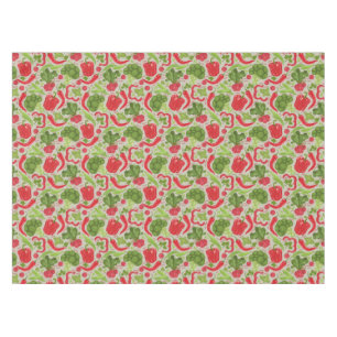 Bright pattern from fresh vegetables tablecloth