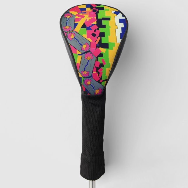 Bright pattern golf head cover (Front)