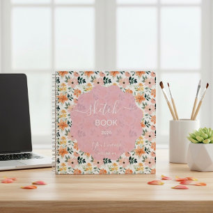 Bright Peach Blossoms Notebook