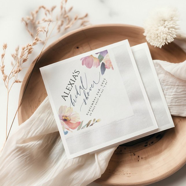 Bright Peony Shower Napkin Design (Creator Uploaded)