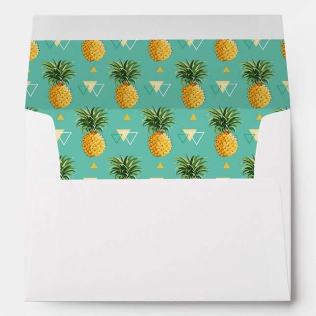 Bright Pineapples On Geometric Pattern Envelopes (Back (Bottom))