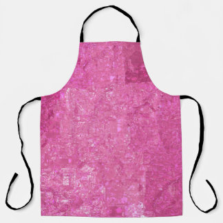 Bright Pink Abstract Mosaic Gloss Apron