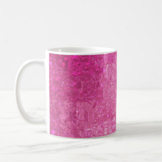Bright Pink Abstract Mosaic Gloss Coffee Mug