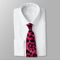 Bright pink and black spotted leopard