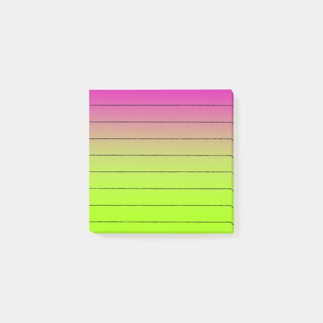 Bright Pink and Green Post-it Notes (Front)