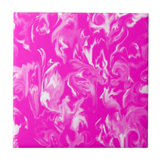 Bright Pink and White Mixed Colour Tile