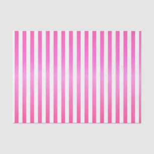 Bright Pink and White Stripes Tissue Paper