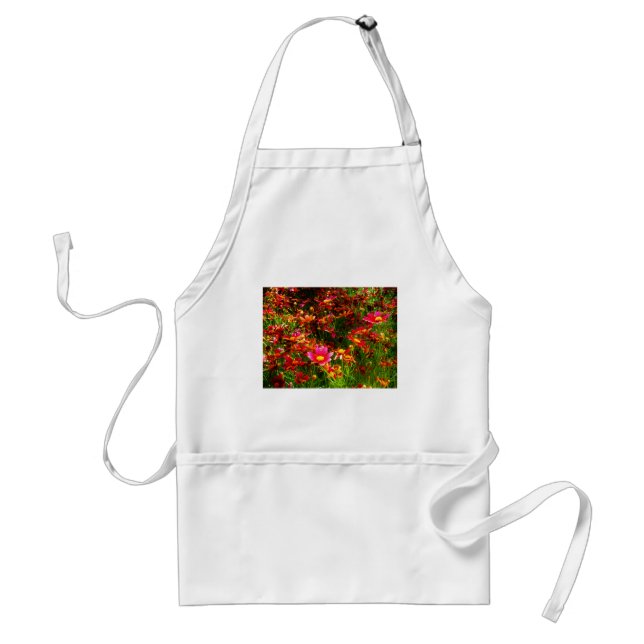 Bright pink and yellow Daisy Wild flowers Standard Apron (Front)