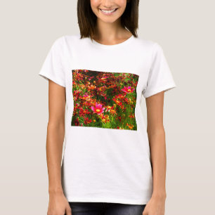 Bright pink and yellow Daisy Wild flowers T-Shirt