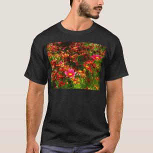 Bright pink and yellow Daisy Wild flowers T-Shirt